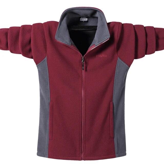 Outdoorjacken Herren Herbst Softshell Fleece Mäntel Reißverschluss Hoodies Sweatshirts Freizeit Freizeitjacke Übergröße 8xl 9xl