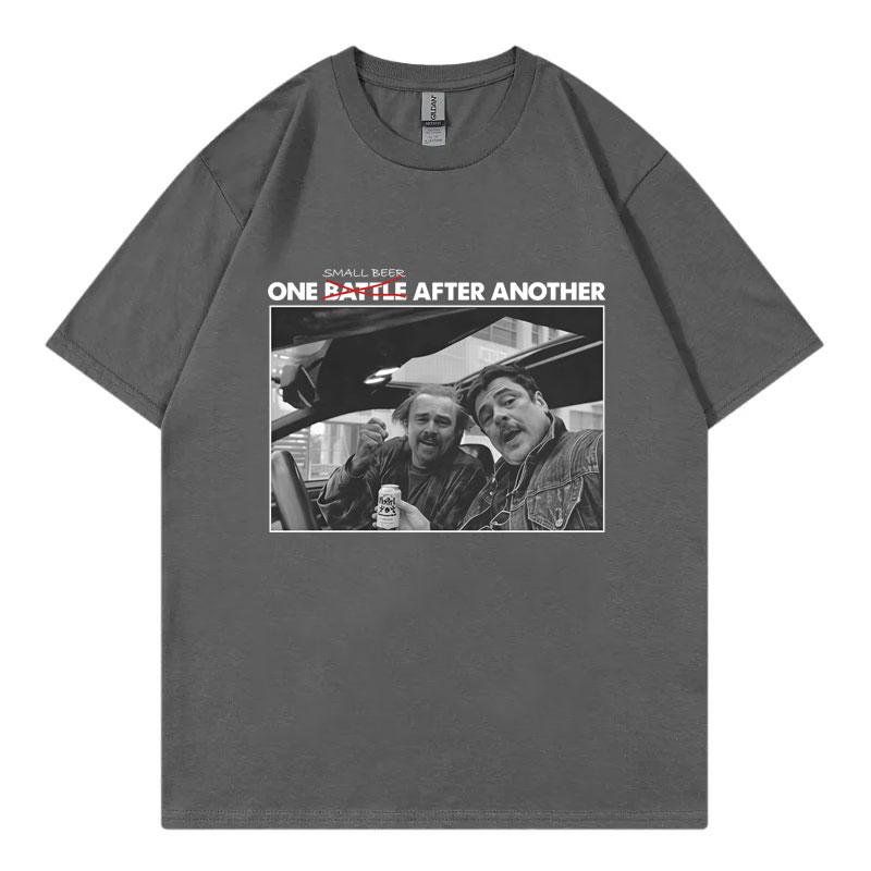 Ein kleines Bier nach dem anderen Lustiges Meme Grafik T-Shirts Vintage Mode Kurzarm T-Shirt Unisex Lässiges Lockeres Baumwoll-T-Shirt