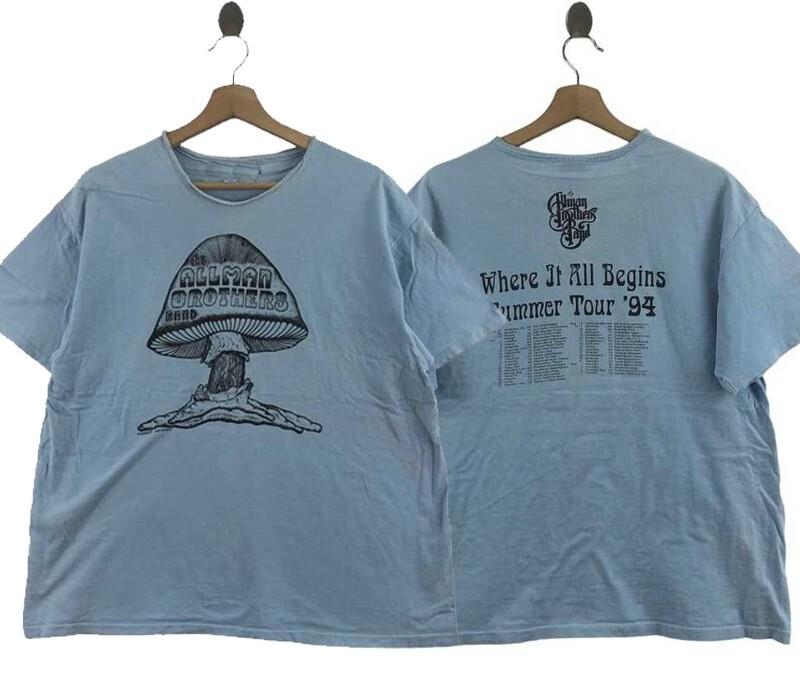 The Allman Brothers Summer Tour  94 2 side Light Blue  Unisex T-Shirt XXL