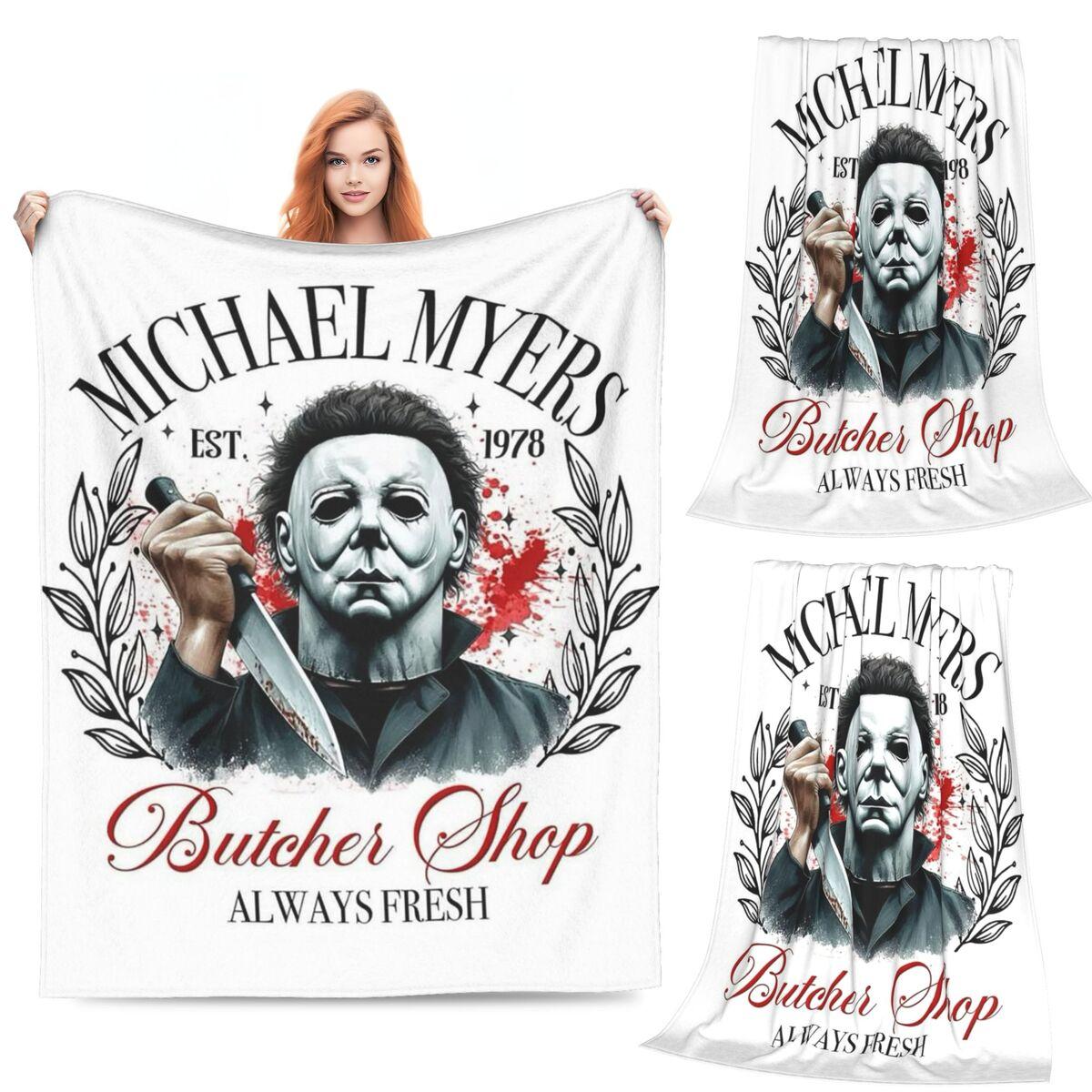 

Michael Myers Blankets Soft Warm Flannel Throw Blanket Cover for Bed Living room Picnic Travel Home Couch 80x120cm