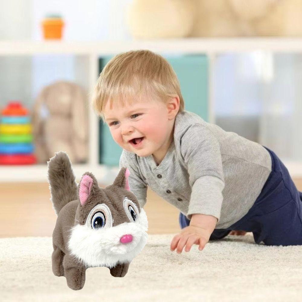 With Sounds Plush Electric Music Toy Electronic Animated Squirrel Walking Toy  Kids Baby