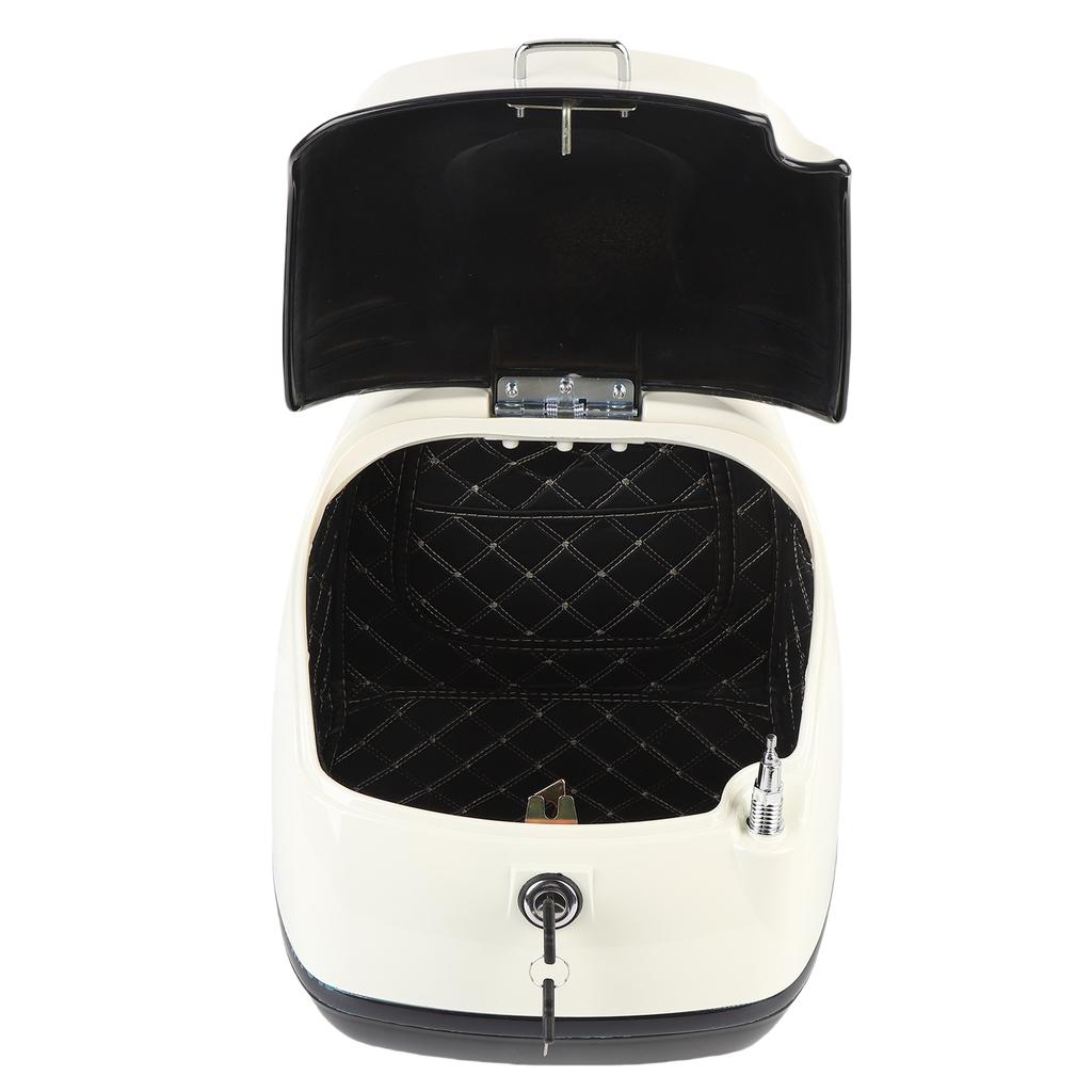 38L Motorcycle Top Box Waterproofing Universal Fit with Key Lock Base Plate Motorcycle Luggage Trunk Tail Storage