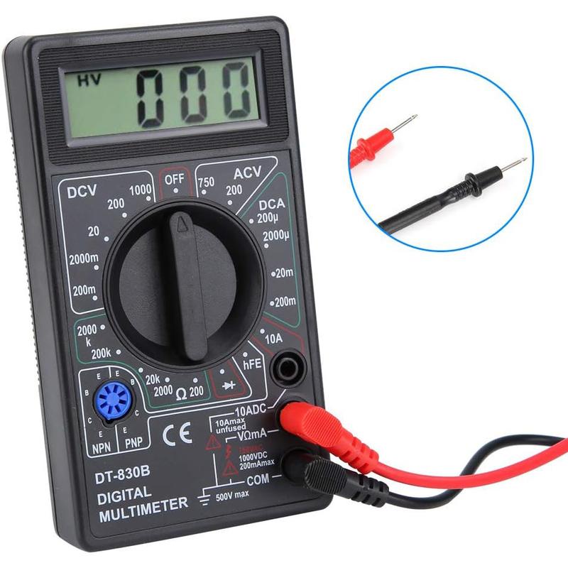 D5 Digital Multimeter,DT-830B Multifunctional Portable LCD Digital Multimeter Amp Volt Ohm Car Tester Voltmeter Ohmmeter Meter