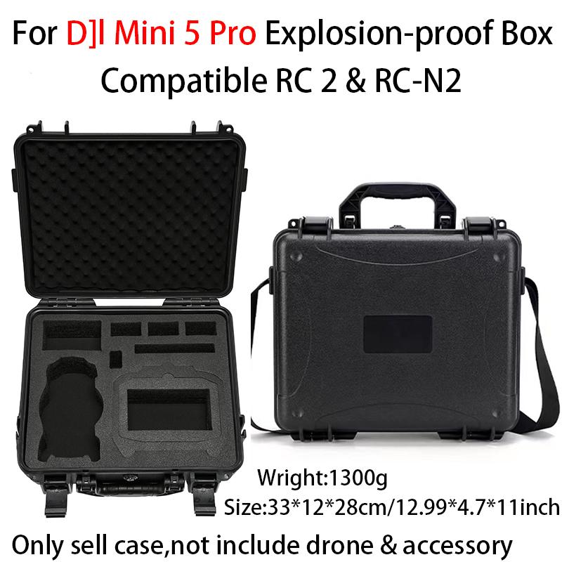 Для DJI Mini 5 Pro Чохол Mini 5 Pro Вибухозахищений Чохол Mini 5 Pro Сумка Портативний Водонепроникний Бокс Жорсткий Корпус Чохол Великої Місткості