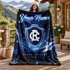 Clube Do Remo Custom Name Flannel Blanket Personalized Soft Warm Plush Throw Blanket Customized Gift for Family Friends
