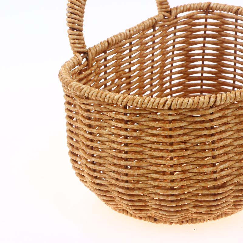 Imitation Rattan Woven Ginger And Garlic Egg Wall Hanging Storage Basket Bathroom Wall Hanging Basket