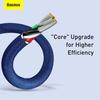Cable Baseus  Baseus Crystal Shine Series Cable USB Cable for Fast Charging and Data Transfer USB Type A - Lightning 2.4A 1.2m Blue (CAJY000003)