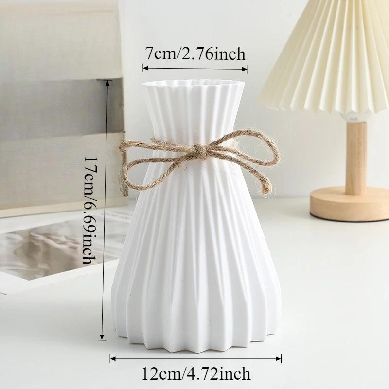 Moderne Plastik-Blumenvase Wasserwellen-Blumentopf 1/2 Stück Körbe Ästhetische Raumdekoration Wohnzimmerdekorationen Ornamente Jarron