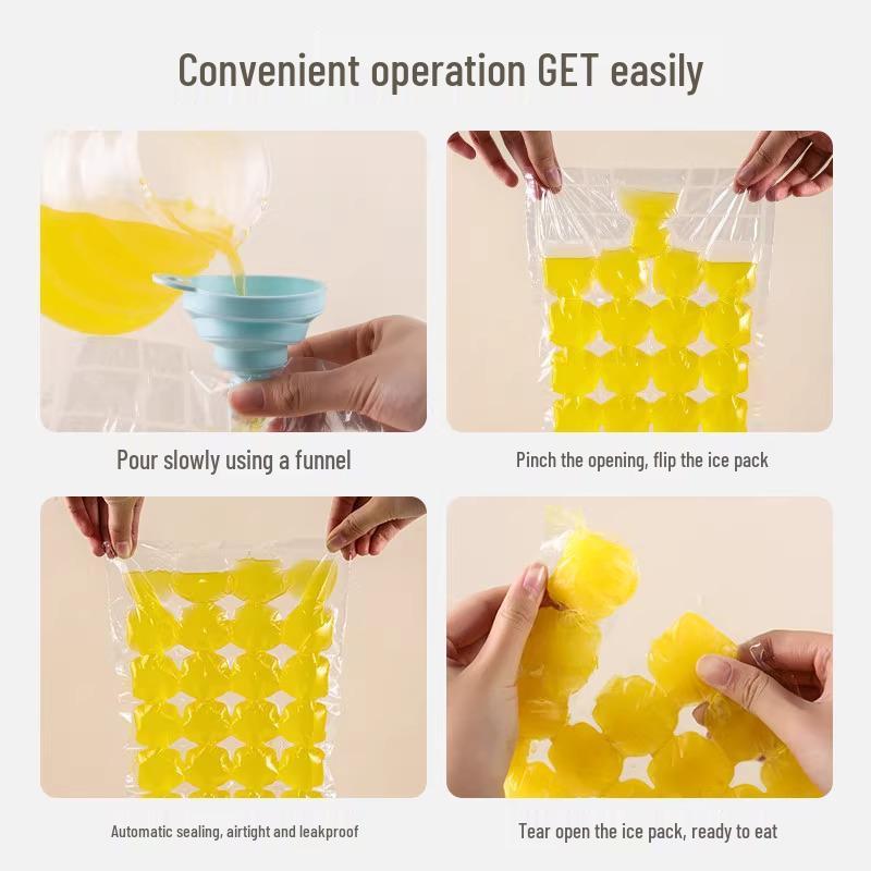Självtätande Engångs Isförpackningsform - Ätbar Passionsfrukt Isbitspåse