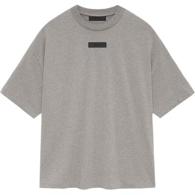 T-shirt a Maniche Corte Essentials Grigio Melange Uomo Top 125SU244191F