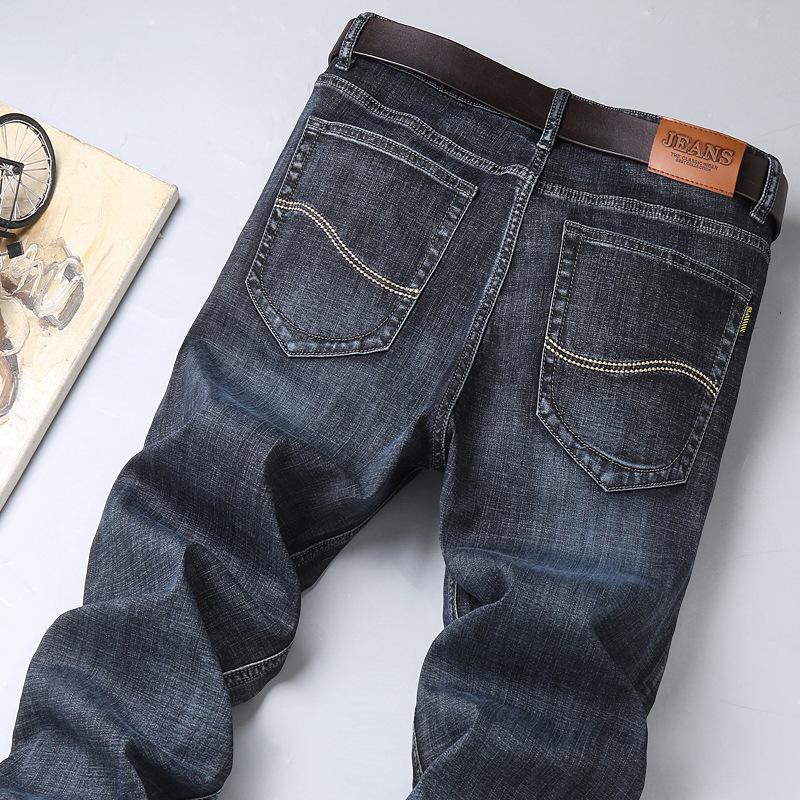 

Новые мужские джинсы весна и лето тонкие прямые свободные мужские эластичные узкие длинные брюки мужские 40