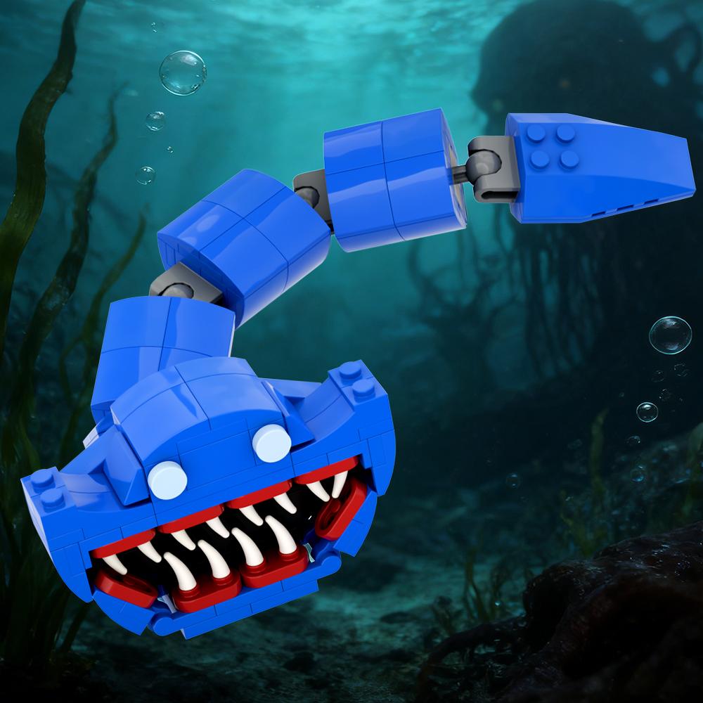 Mattoncini MOC Subnautica Sea Eater Bloop Gran Maj Modello Mattoncini Giocattoli di Assemblaggio per Bambini Fai da Te Educativi Regalo di Compleanno