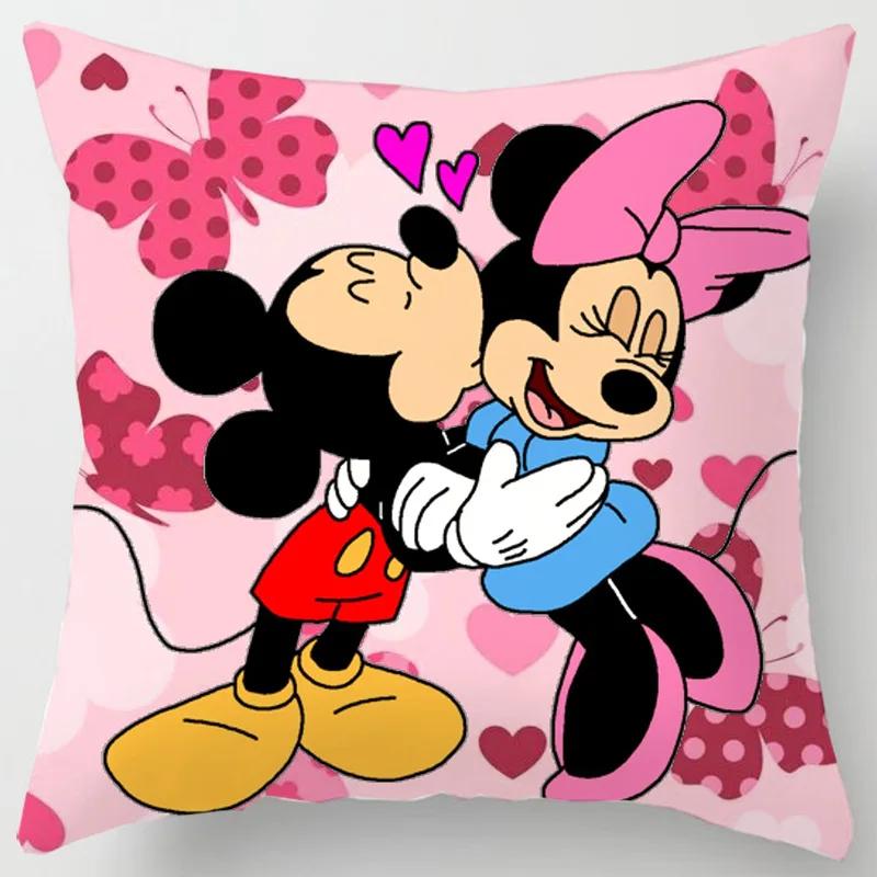 Disney Pillowcase Mickey Minnie Mouse Pillow Case \ Toys Home Decoration Gift 45x45cm