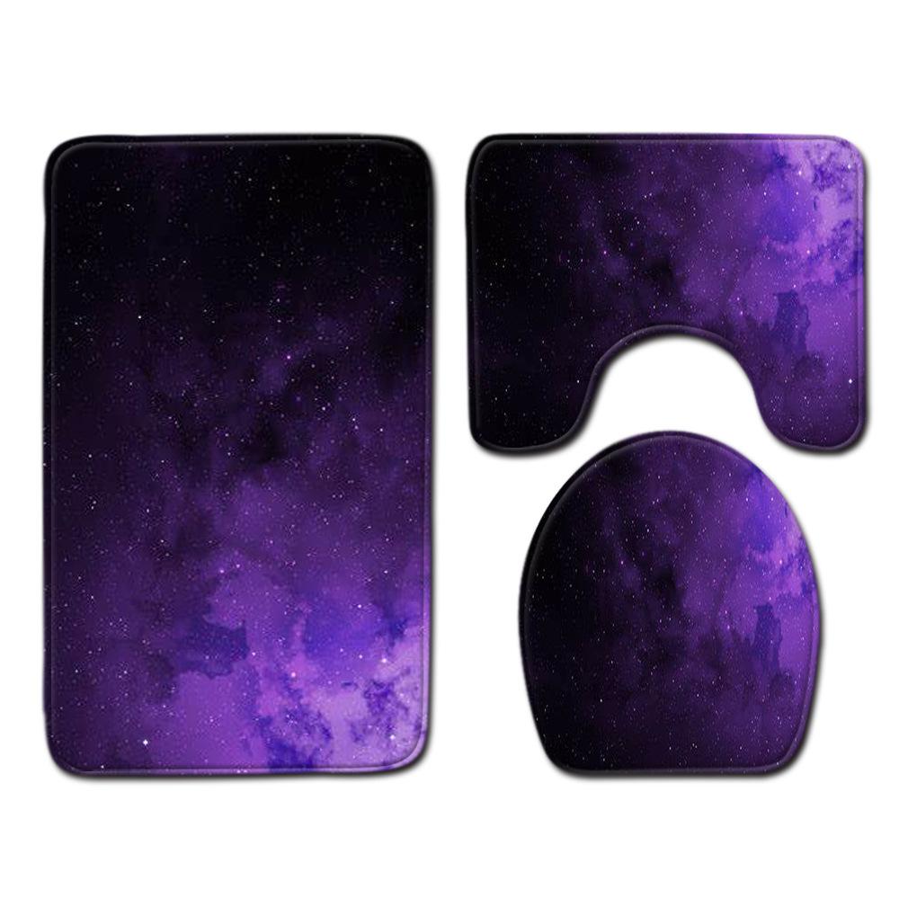 Star Bathroom Floor Mat Toilet Three-Piece Set