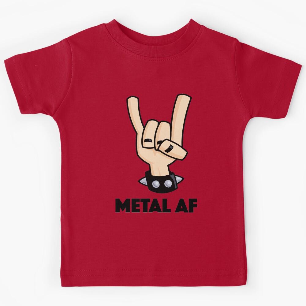 Metal AF Devil Horns Kids T-Shirt 100