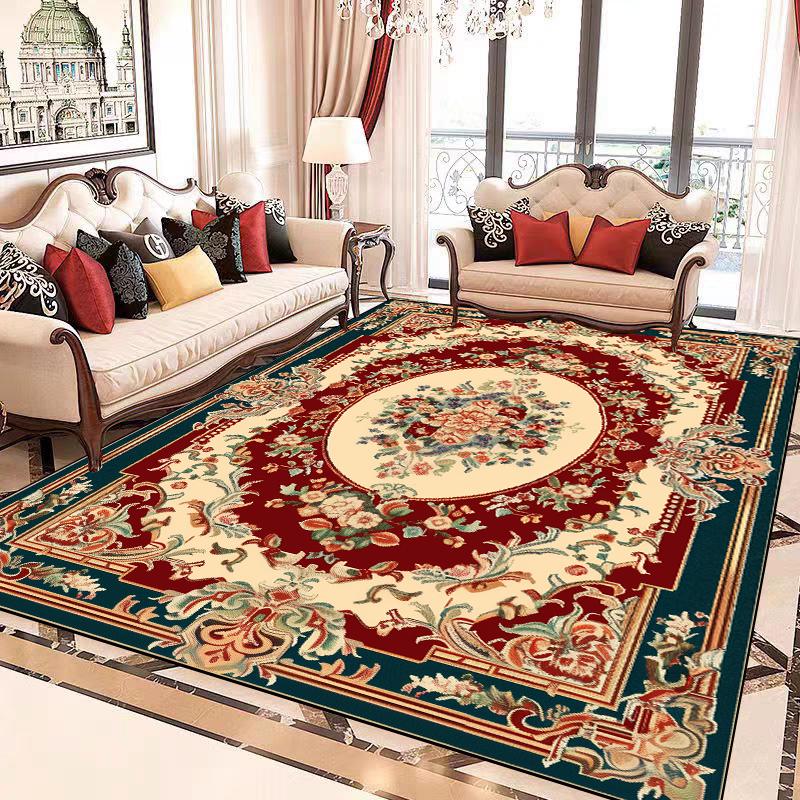 European Luxury Large Carpet Living Room Decoration Home Rug Non-slip Lounge Cloakroom Bedroom Rugs Comfortable Soft Baby Mat