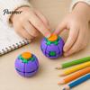 Sensory Decompression Tool 3D Printed Press Ball Toy, Stress Anxiety Relief Fidget Spinner for Kids Toy Adults, Push And Spin Desk Home Office