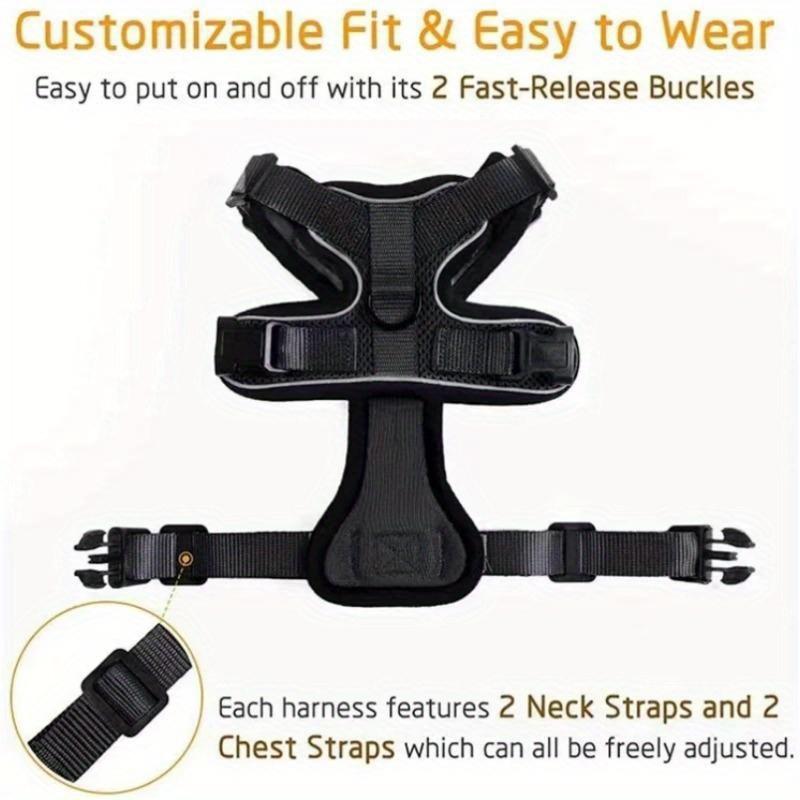 Cat Harness and Leash for Walking, Escape Proof Soft Adjustable Vest Harnesses for Cats, Breathable Reflective Strips Jacket