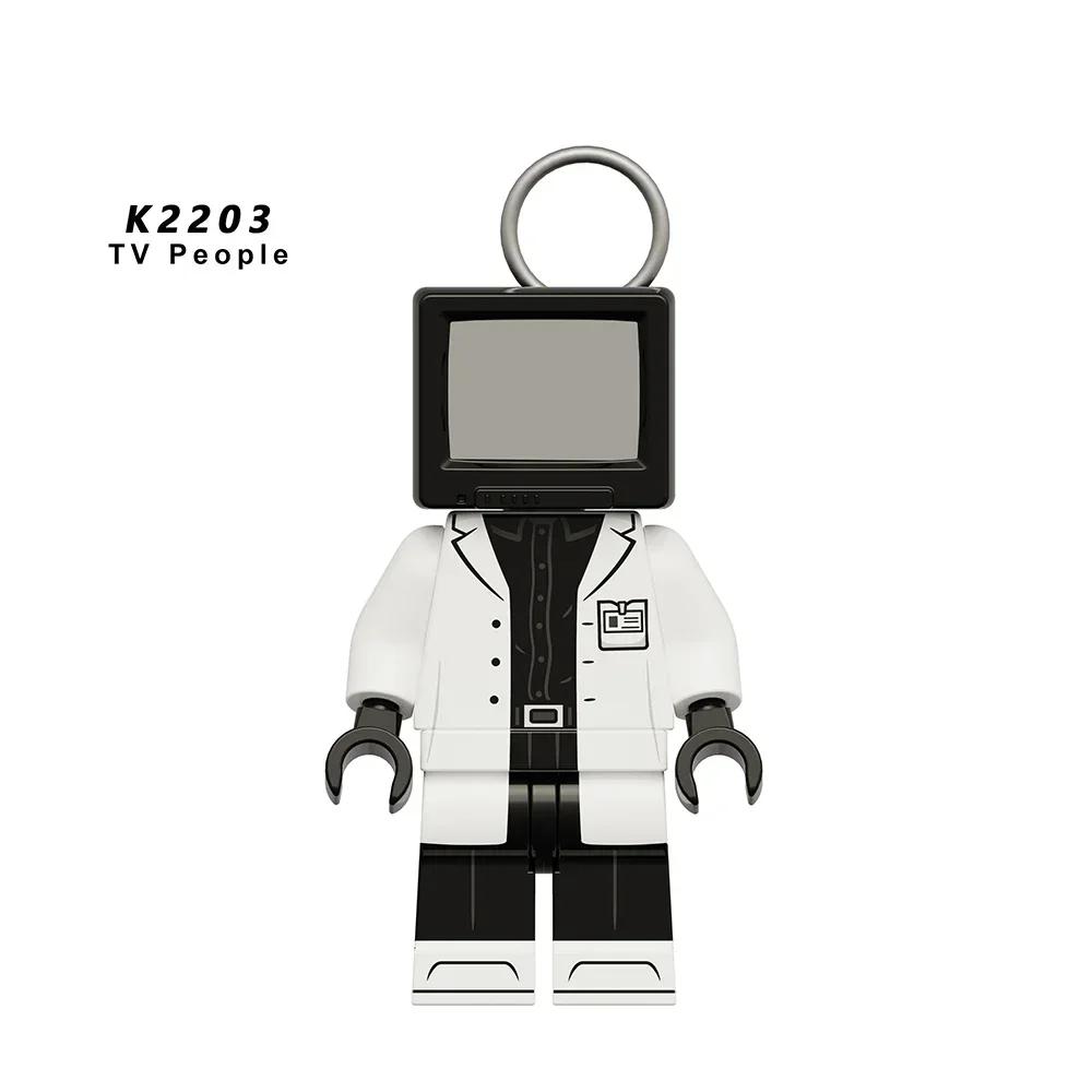 Skibidi Toilet Man Anime Cartoon Bricks Dolls Cameraman Speakerman TV Man Mini Action Bricks Toy Figures Building Blocks