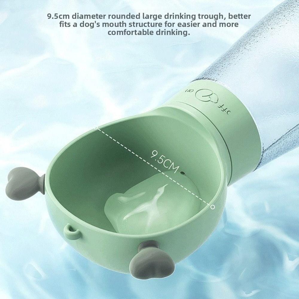 2 in 1 Outdoor Dog Water Bottle Leak-Proof Transparent Dog Water Dispenser Portable with Strap Pet Drinking Bowl Cat