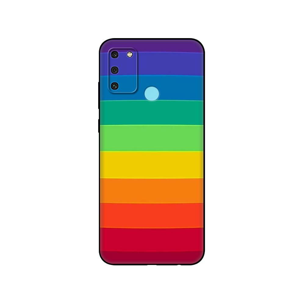 Husa neagra din tpu pentru Huawei Honor 8a Prime 8s Prime 9 Lite honor 9A 9C 9X Premium 9x Pro 9S Husa curcubeu arta DIY