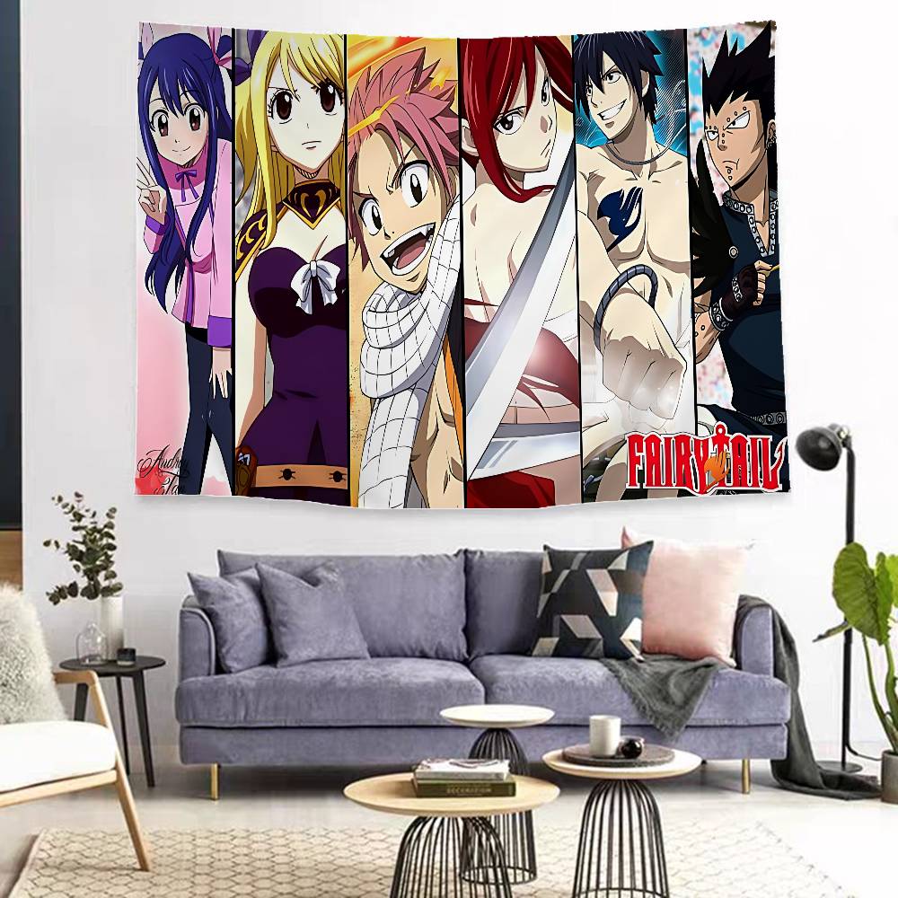 Fairy Tail Anime Chart Tapestry Art Science Fiction Room Home Decor Cheap Hippie Wall Hanging