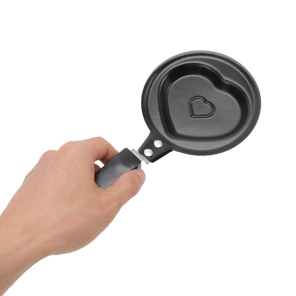Black Mini Egg Frying Pan Different Shape Omelette Pan Durable Frying Pan Camping Cooking Style 1