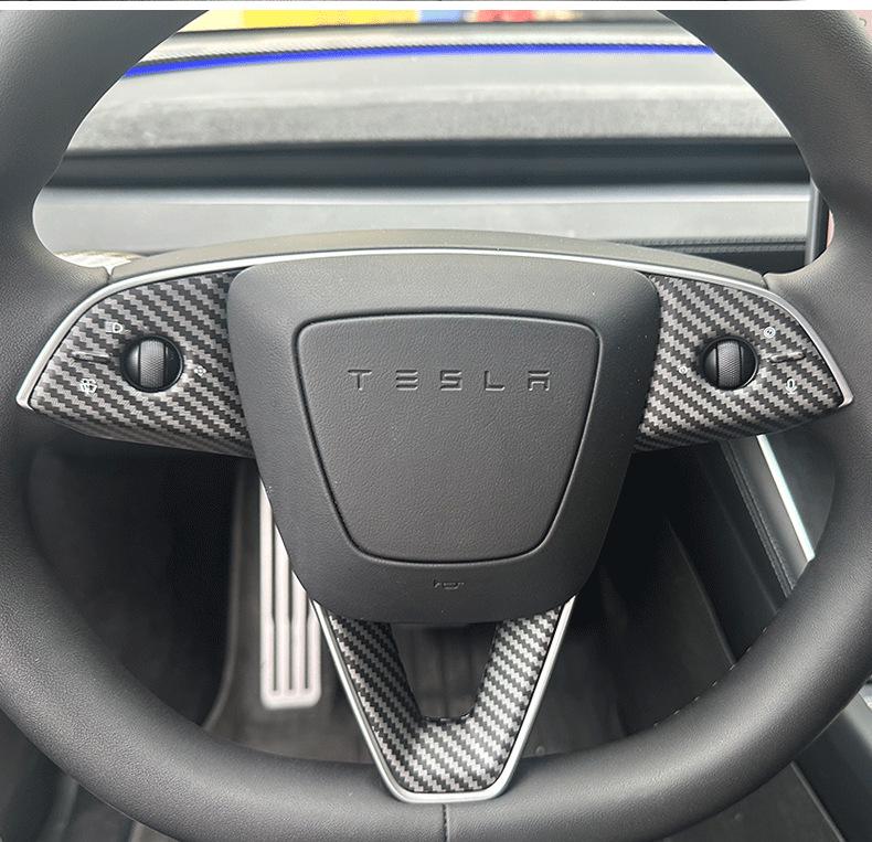 Protective Stickers for Tesla Model Y/3/YL Steering Wheel Buttons - Interior Upgrade