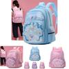 Adorable Cartoon Backpack For Kids Breathable Pu Material School Bag With Curved Straps