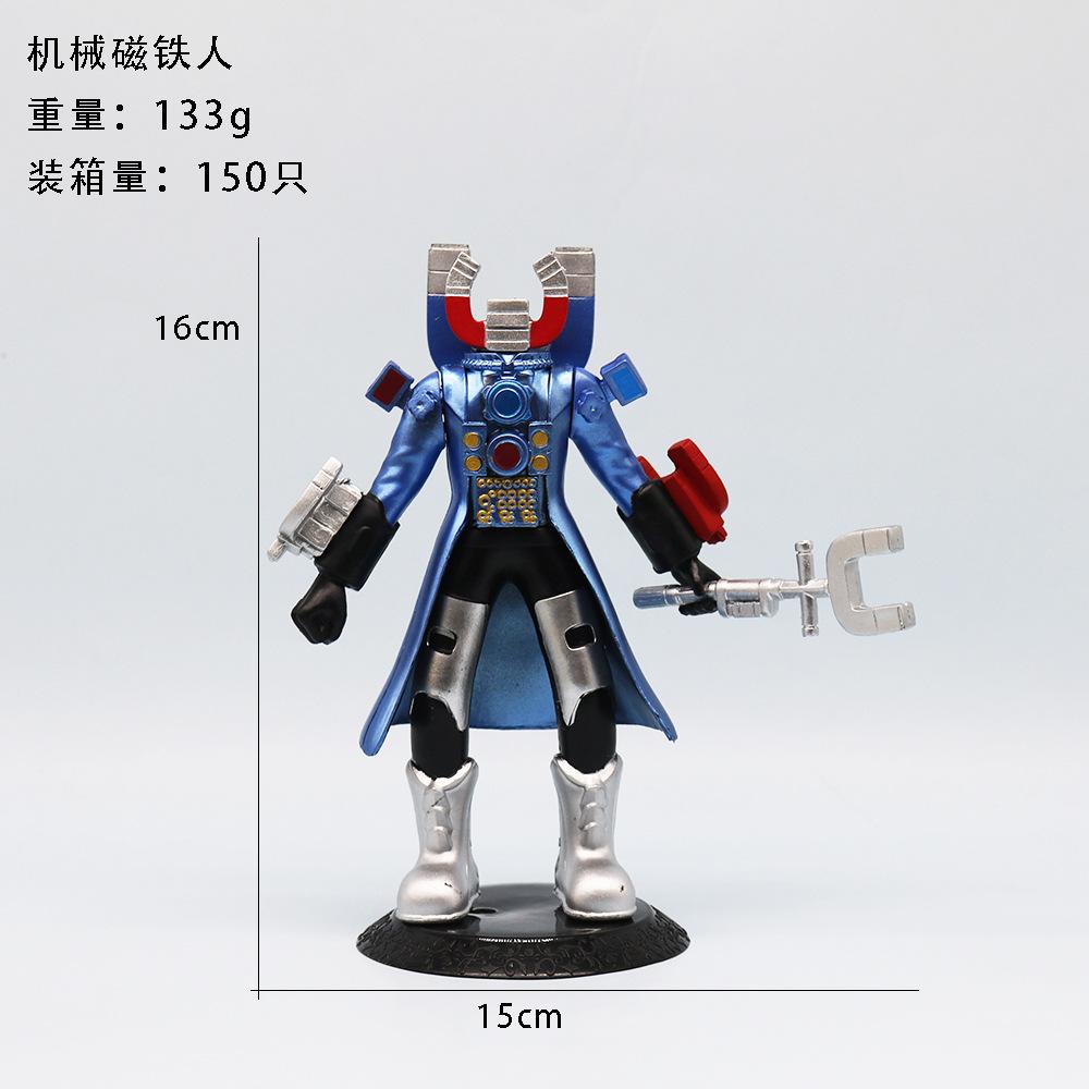 Skibidi Toilet Cameraman Titan Anime Clock Man Figures Titanium Figurine Handmade Model Doll Collection Hobby Toy Desl Decor