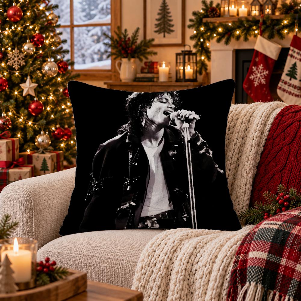 Singer Michael Jackson Cushion Cover Cushion Cover Soft Plush Cushion Covers Fluffy Throw Pillow Cases For Sofa Bedroom