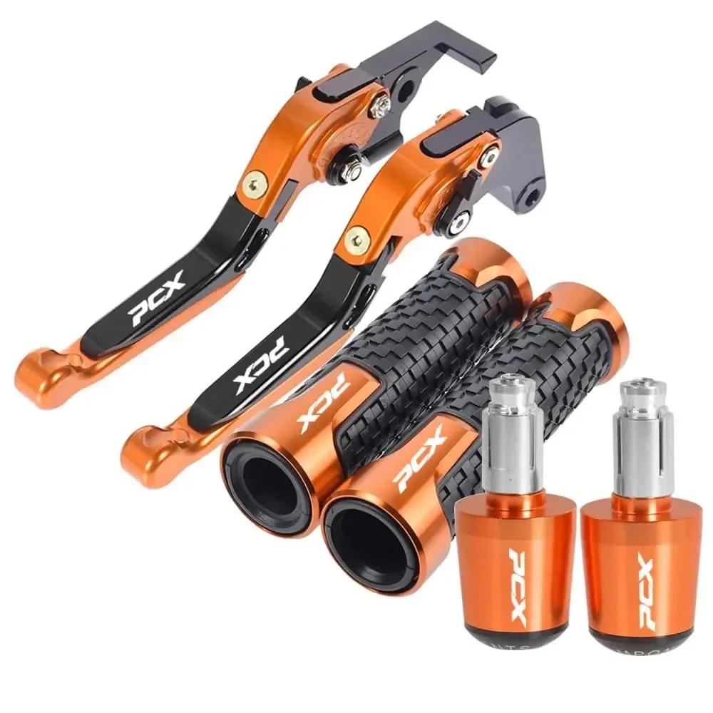 For Honda PCX 125 PCX125 PCX150 Motorcycle Adjustable Folding Brake Clutch Levers Handgrip Handlebar Grips Ends Accessories