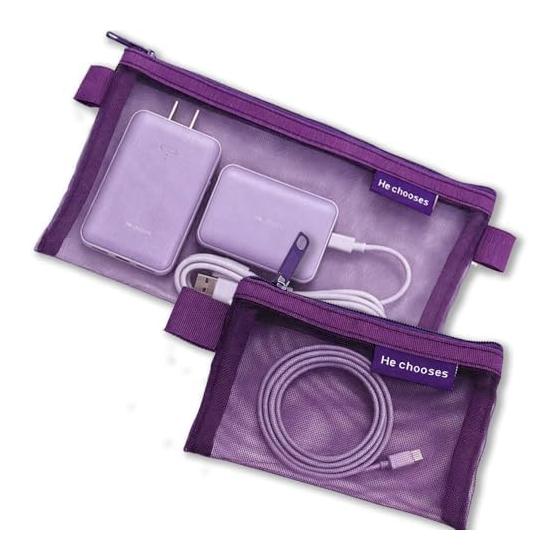 Pouch Travel Pouch Gadget Pouch Mesh Mini Mesh Makeup Accessory Case Transparent Lightweight Travel Business Trip Storage Portable Large Capacity