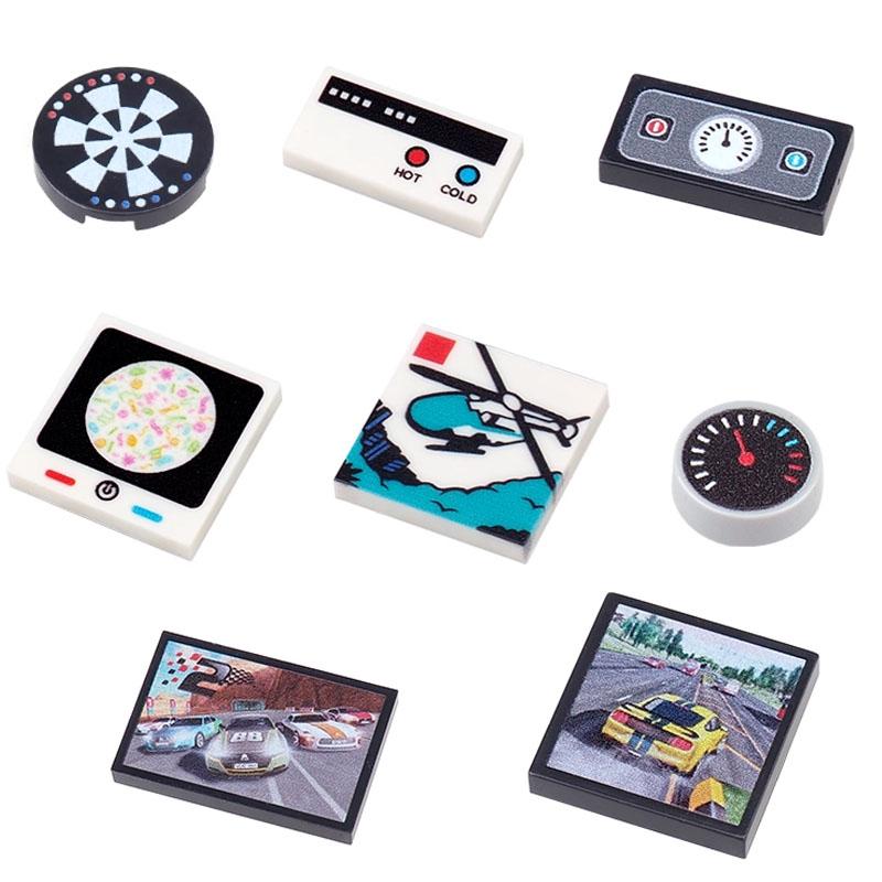 Scene Model Printing Accessories Building Blocks Dashboard Screen Keyboard Mouse Control Buttons Mini Compatible Brick Toy N08