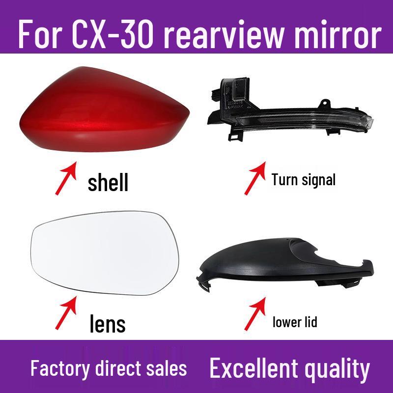 CX-30 Rearview Mirror Cover & Reflector for 2020-2025 Models