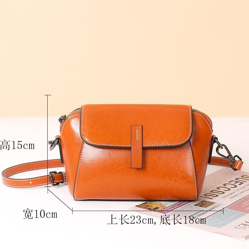 Small Bag Messenger Bag Women's Versatile Fashion Shell Bag New Leather Women's Bag Change Bag Niche Shoulder Bag
