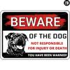 Beware of The Dog  Rottweiler You Have Been Warned Aluminum Sign  Outdoor Yard Warning Perfect for Fence Yard  Home Dec