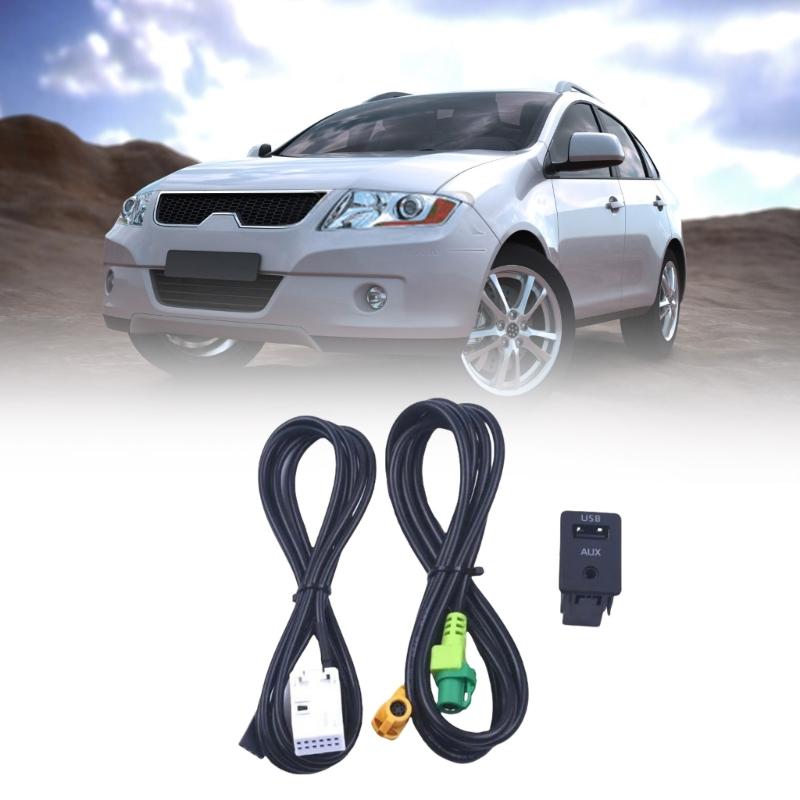 Car Audiophiles Streaming Cable, Wireless Connectivity With USB And 3.5mm Aux Input Adapter For F18 E12 F02 F03 E91 E93
