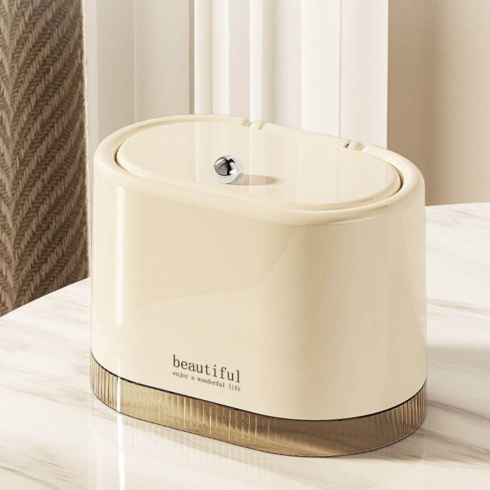 Large Capacity Desktop Garbage Bin Press Style Desktop Trash Can  Desktop Ornaments