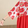 DIMANAF New 2026 Women Plus Size Summer Casual Floral Long Dress Cotton Loose Oversize Maxi Beach Sundress Elegant Vintage Lady Print