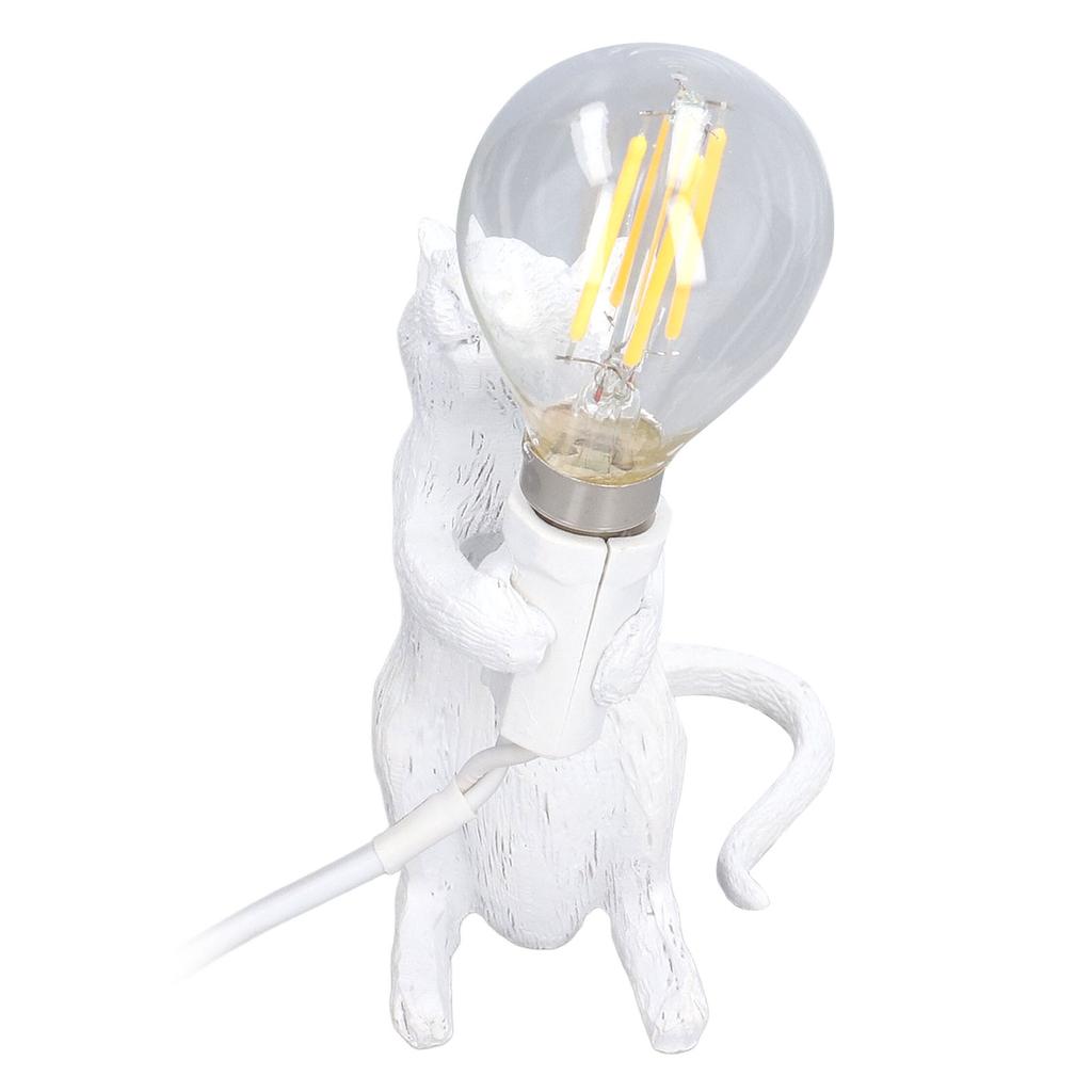 Animal Lamp Soft Lighting Simple Operation Lifelike Image Modern Resin Mouse Lamp for Home Cafe