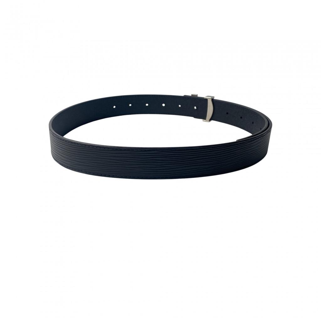 Gebrauchter LOUIS VUITTON Gürtel schwarzes Leder Herren