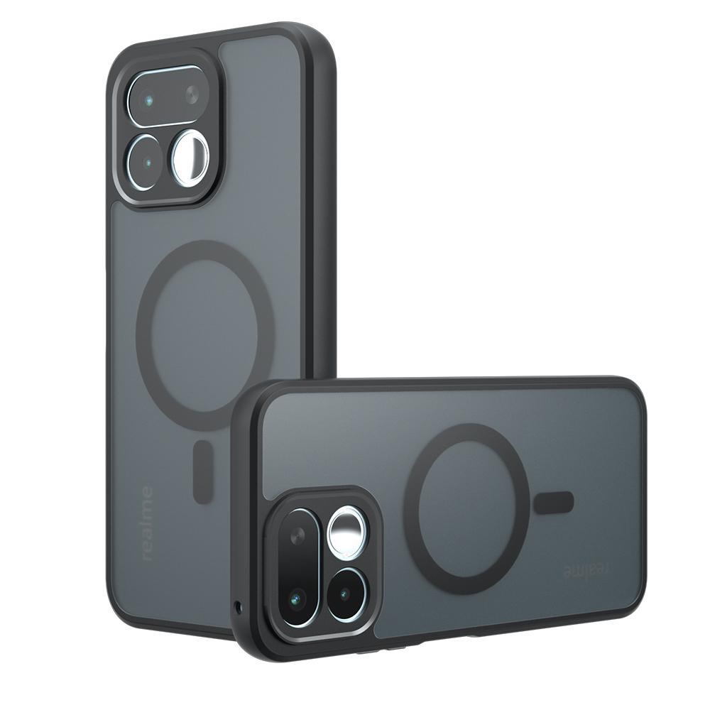 Magnetic Wireless Charging Case For Realme 16T Acrylic Matte Shockproof Transparent Cover For OPPO Realme 16T Hard PC Bumper