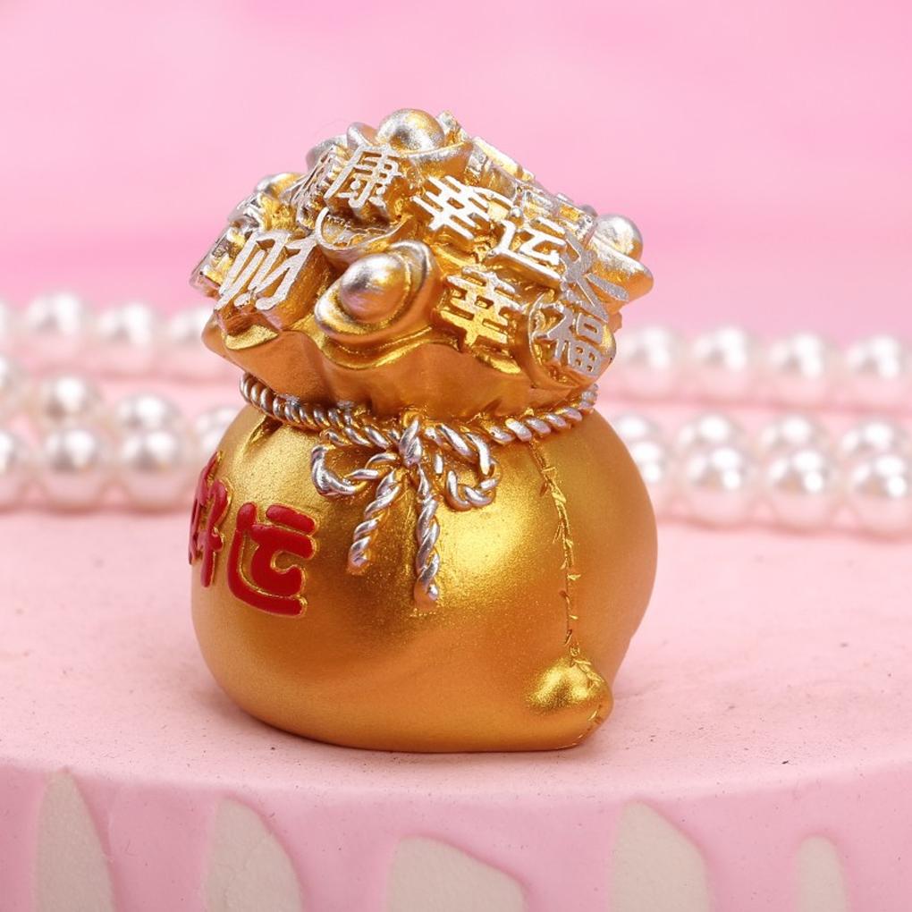 Bag Ornaments Good Luck Resin Cake Decoration Traditional Attract Wealth Artware Fortune Figurine Office Table Car Gifts