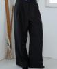 Hillioteu Demure Pintuck Wide Slacks_Black