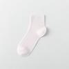 Female Summer Thin Pure Color All Build Casual Simple Breathable Mesh Wicker Sweat Boneless Short Socks