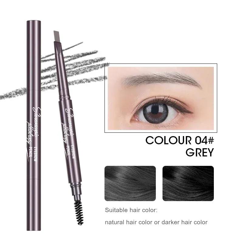 5 Colors Eyebrow Cosmetics Pencil Waterproof Double-headed Eyebrow Tattoo Natural Long Lasting Makeup Paint Eyebrow Pencil