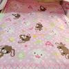 Cute Sugarbunnies Coral Plush Blanket Office Home Lounge Chair Blankets Cartoon Loving Soft Printed Blankets 1.5*2m Gifts