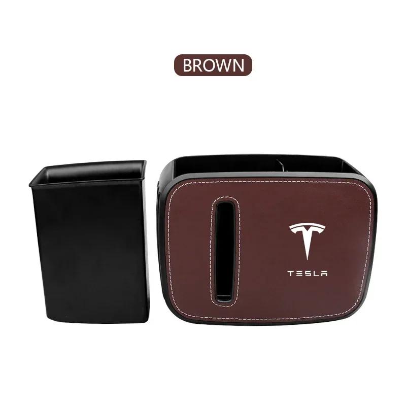 Car Sticker Tesla Car In-vehicle Storage Box Multi-functional Trash Can For Tesla Model 3 2021 S X Y Style Roadster Invader Coil