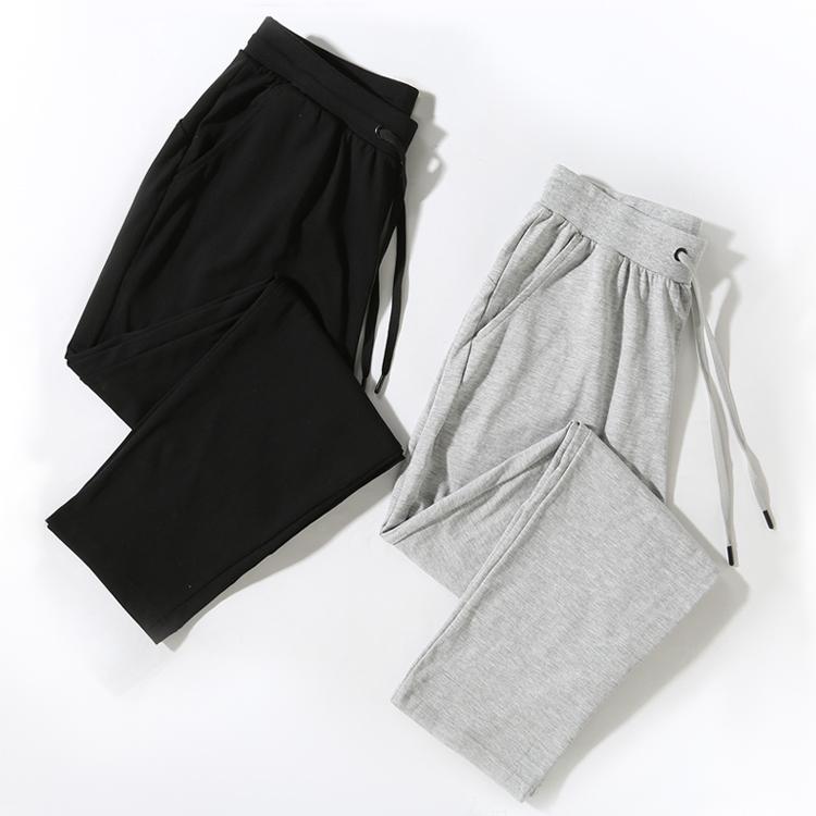 Zirunking Sweatpants Female Gray Black Straight Pants Wide Leg Sweat Pants Women Pants  Casual Loose Baggy Hiphop Pants Weikuzhi